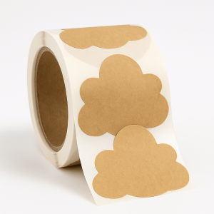 Etiquetas Adhesivas Kraft con Forma de Nube